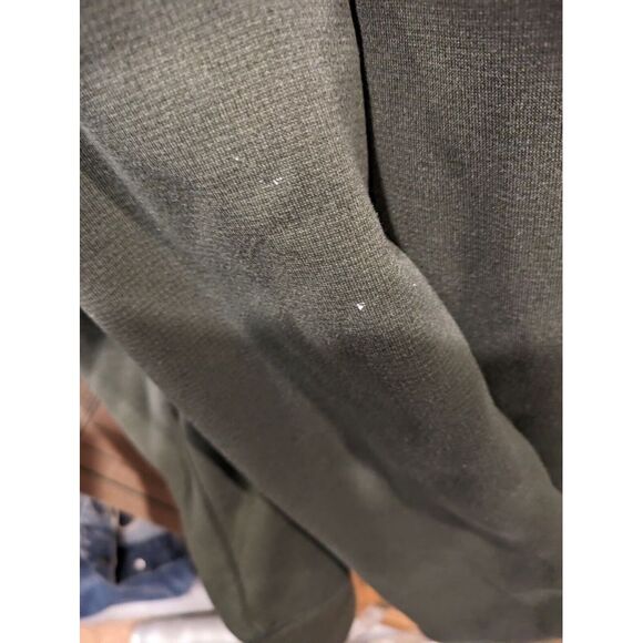 Carhartt 101742 Green Full Zip  Pullover Fleece  Distressed Paint Stains - Picture 4 of 7